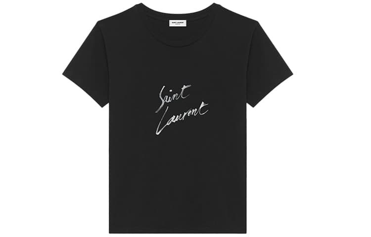 SAINT LAURENT Signature Logo-print T-shirt