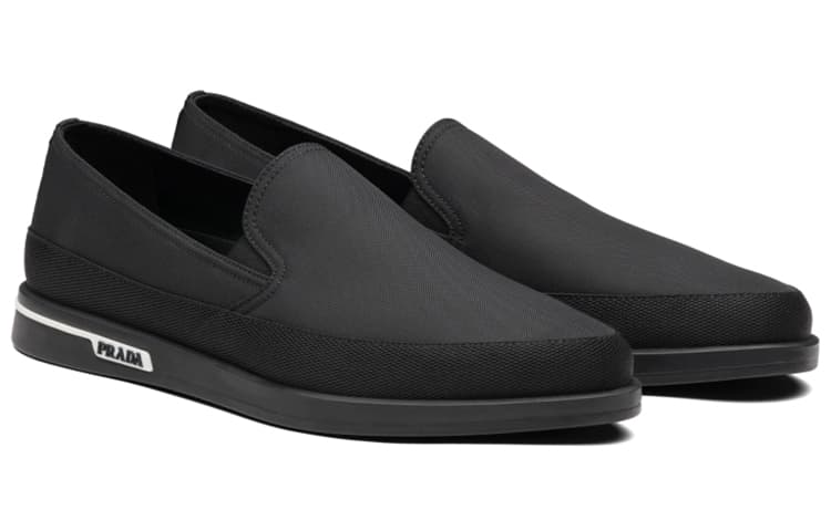 PRADA Низкие стильные туфли для скейтбординга мужские черные