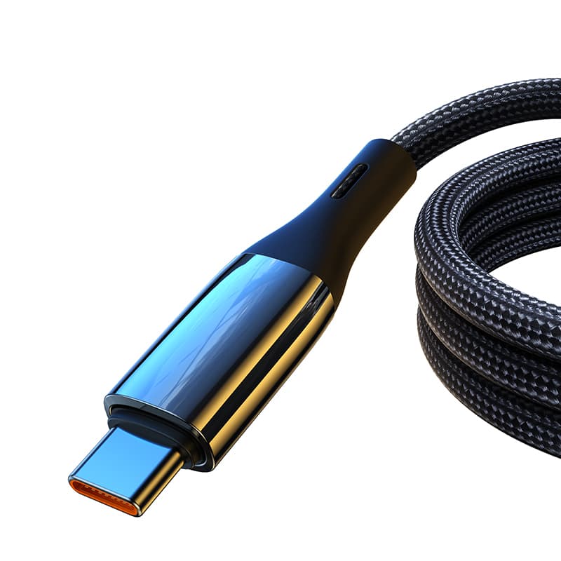 Hanno Compatible With Android System/Huawei/Xiaomi/OPPO/Honor/Vivo USB A To Tpye C Smart Power off Nylon Woven Cables