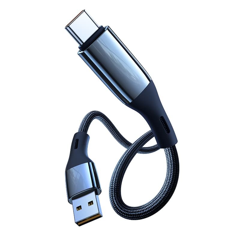 Hanno, совместимый с системой Android/Huawei/Xiaomi/OPPO/Honor/Vivo USB A To Tpye C, нейлоновые тканые кабели с умным отключением питания