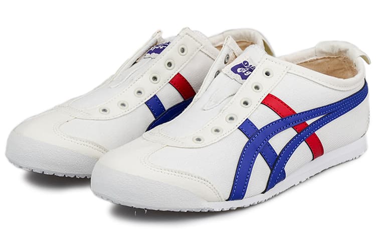 Onitsuka Tiger Mexico 66 Слипоны кремовые, синий тунец