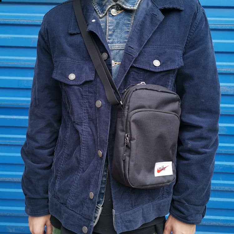 Сумка через плечо Nike из полиэстера, сумка через плечо унисекс, черная