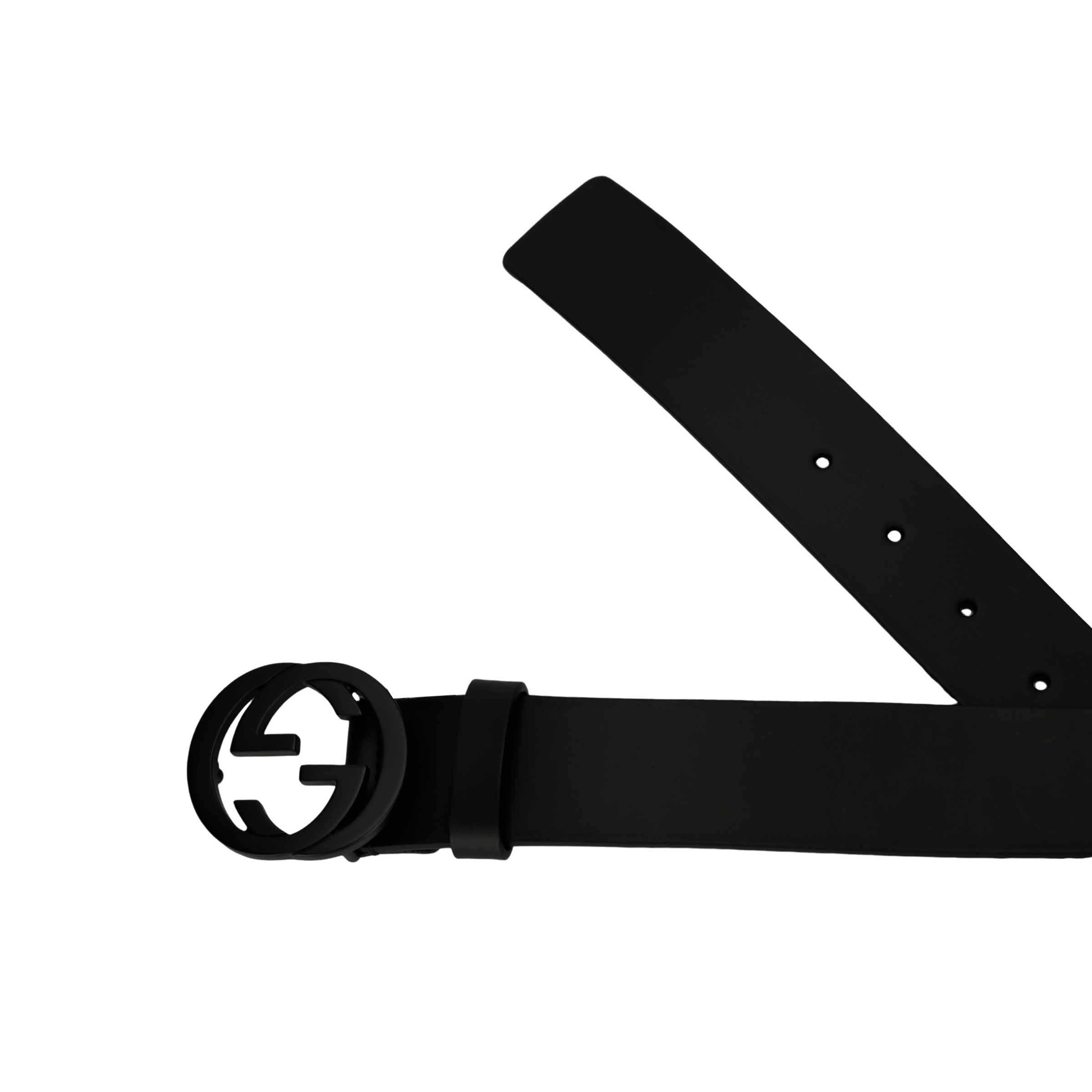 GUCCI Матовый кожаный ремень с блокировкой G, 1,5 Вт