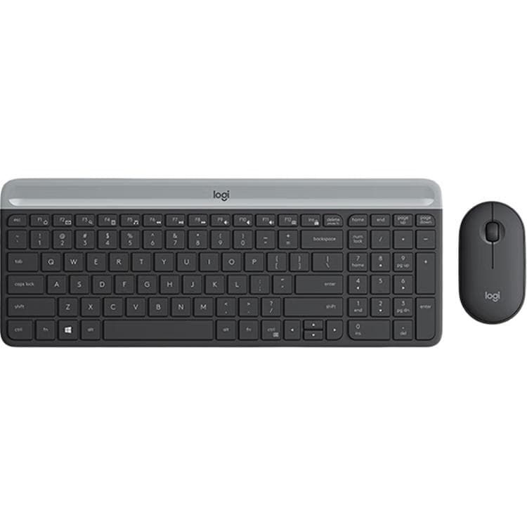 Logitech MK470 Extra Thin Full Size With Wireless 2.4G Receiver Keyboard & Mouse Set