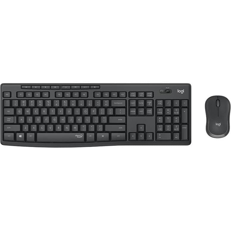 Logitech MK295 Беспроводной сверхтонкий офисный настольный ноутбук с набором клавиатуры и мыши