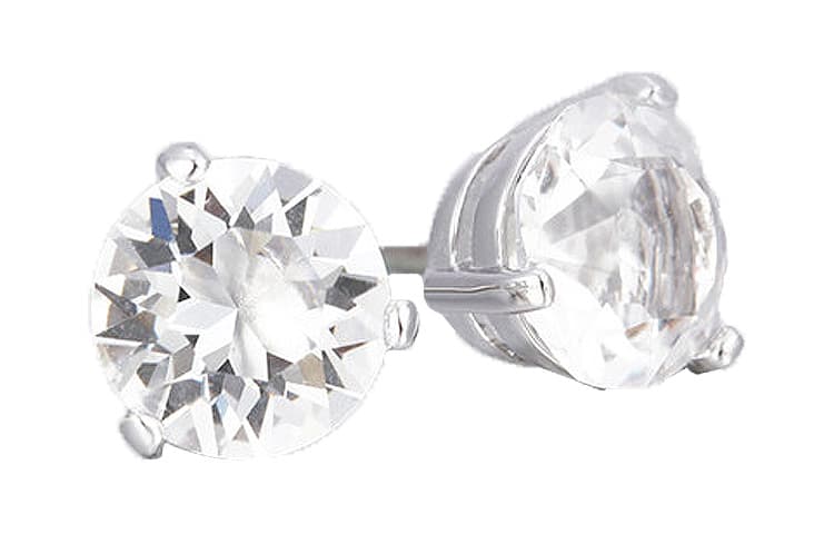 Серьги-гвоздики Swarovski Element, женские, цвет белое золото