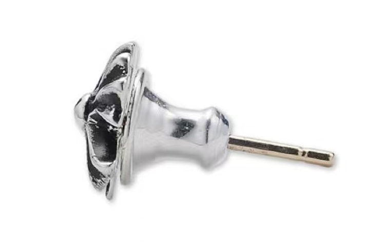 Мужские серьги-гвоздики из стерлингового серебра 925 пробы Chrome Hearts, серебро