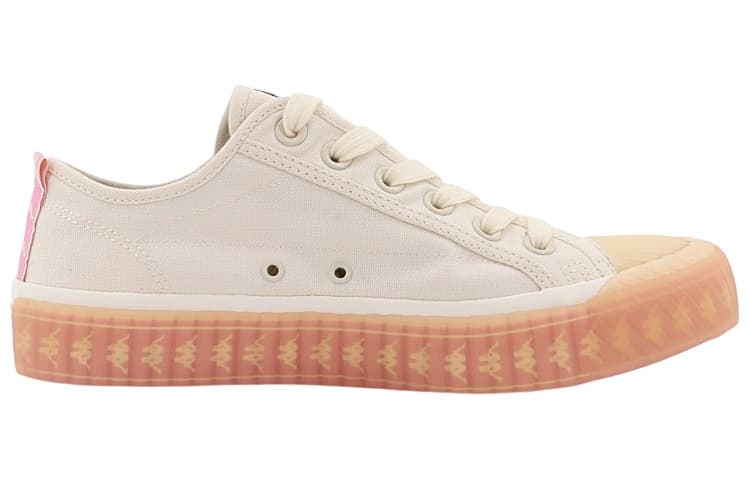 Kappa Противоскользящие износостойкие низкие туфли из парусины женские Белый Розовый