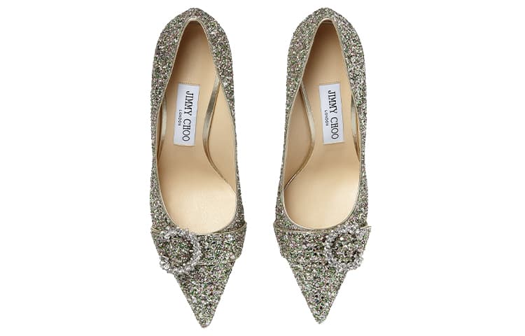 Jimmy Choo Saresa Женские туфли на высоком каблуке на тонком каблуке 8,5 см, мятно-зеленые