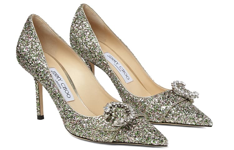 Jimmy Choo Saresa Женские туфли на высоком каблуке на тонком каблуке 8,5 см, мятно-зеленые