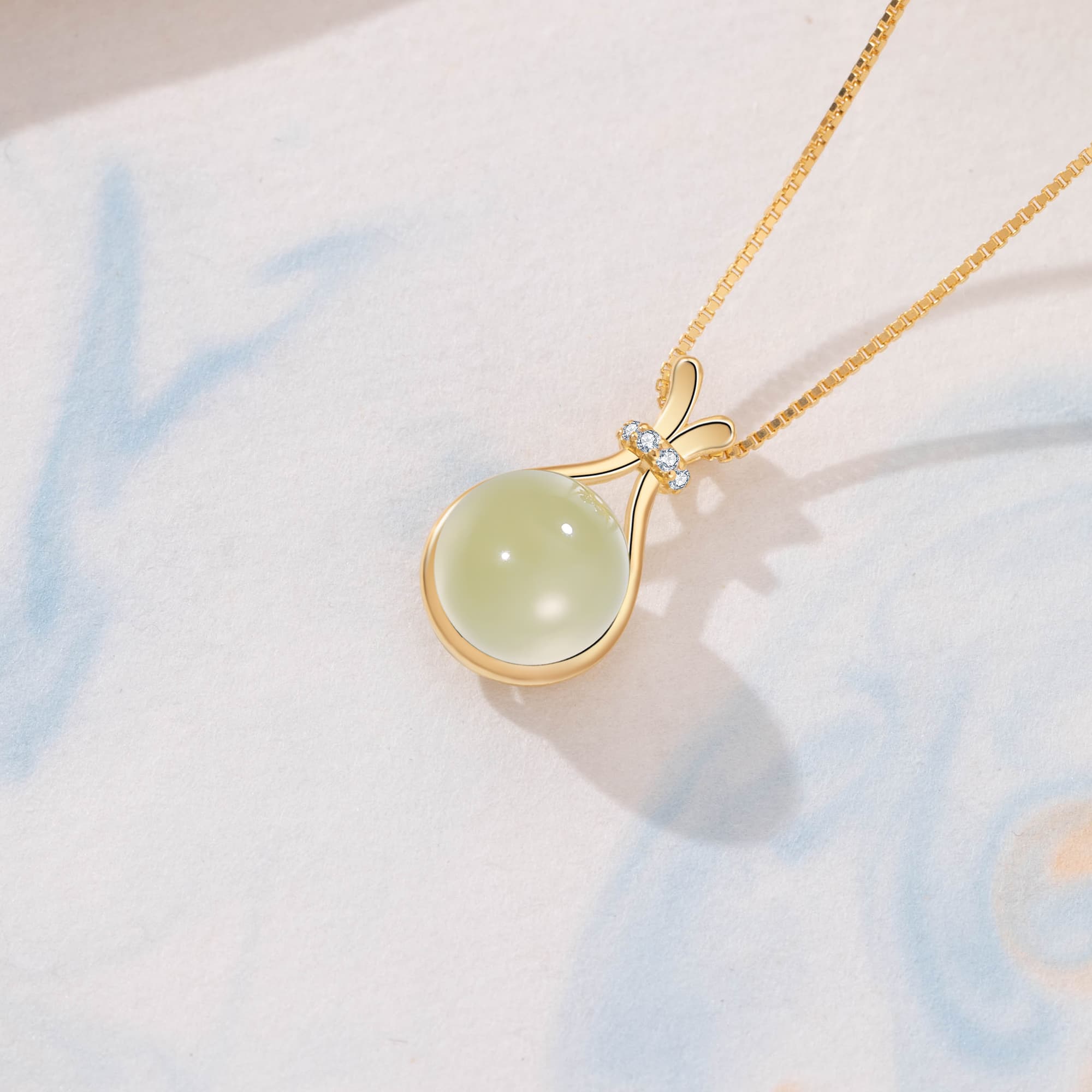 Ожерелья Lao Feng Xiang из зеленого нефрита, женские