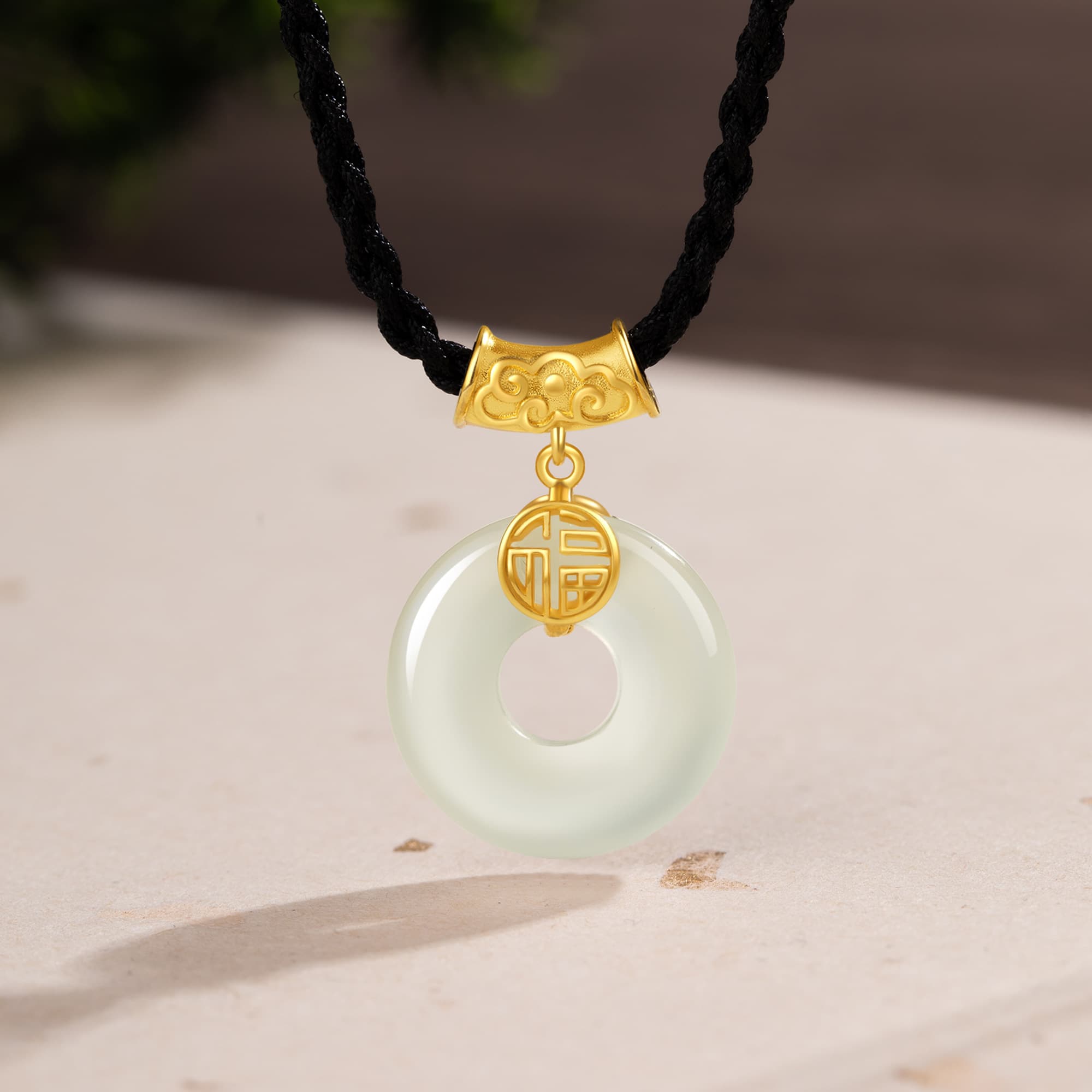 Ожерелье из халцедона Lao Feng Xiang для девочек, женское