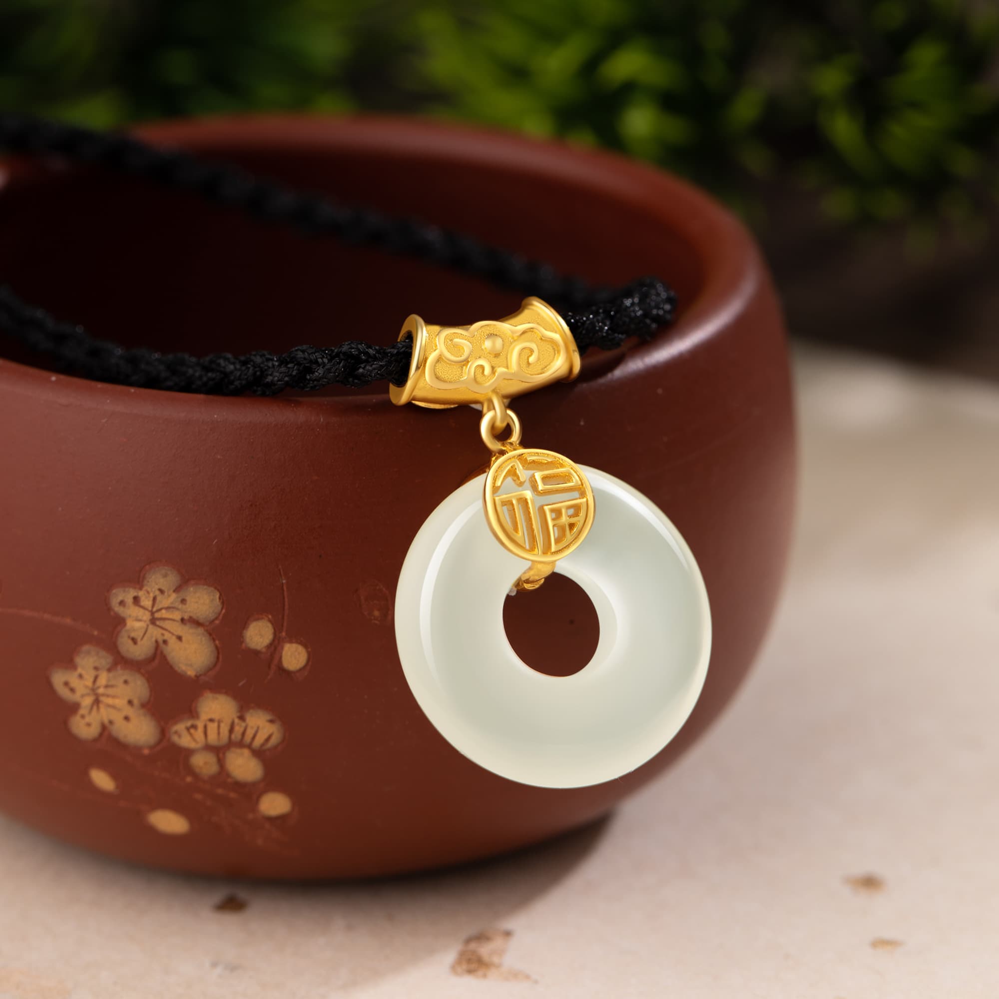 Ожерелье из халцедона Lao Feng Xiang для девочек, женское