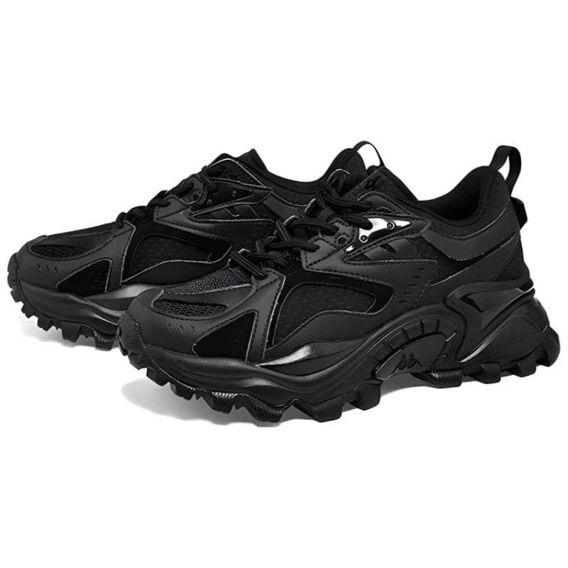 Kappa Нескользящие низкие повседневные туфли с мягкой подкладкой, унисекс, черные