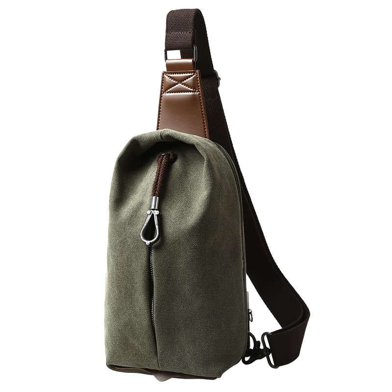 Холщовая сумка MOYYI, мужская сумка-слинг, маленький размер, серая, дымчато-голубая