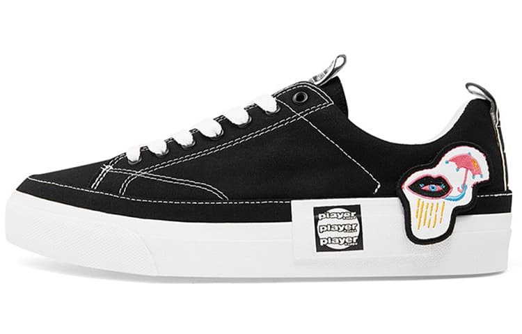 Kappa Low-Top Skateboard Shoes Unisex Black