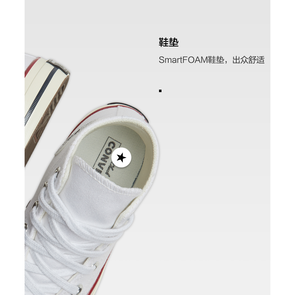 Converse Chuck 70 Vintage Canvas High PS, цвет "Белый гранат"