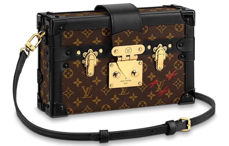 LOUIS VUITTON Petite Malle Monogram Black/Brown