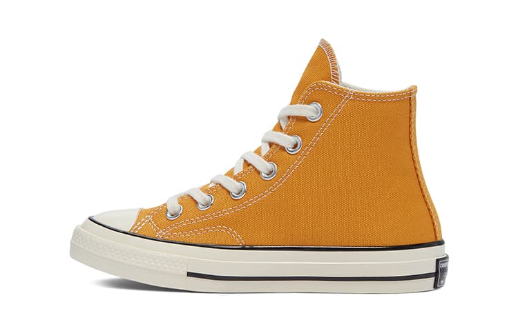 Converse 1970s Chuck Taylor All Star High Top Canvas Shoes Yellow