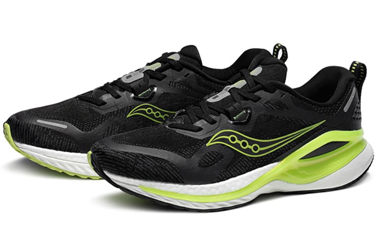 Saucony Phoenix Inferno 1 Нескользящие легкие низкие кроссовки мужские черные зеленые