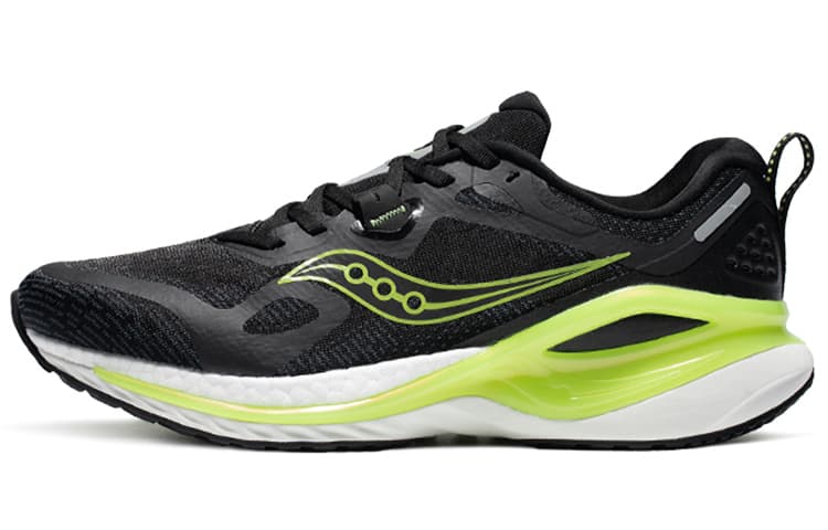 Saucony Phoenix Inferno 1 Non slip Lightweight Low Top Running Shoes Men's Black Green