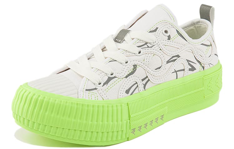 Туфли для скейтборда Kappa с низким берцем Унисекс Белый Зеленый
