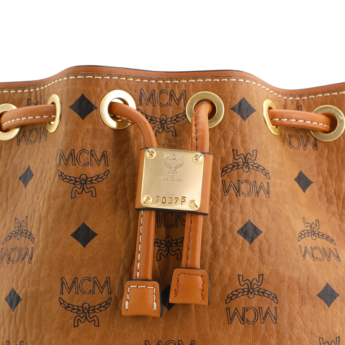 MCM Soft Berlin Сумка на шнурке Mini Visetos Cognac