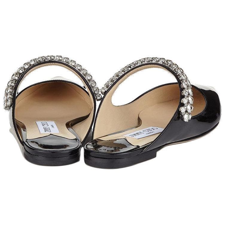 Jimmy Choo Bing заостренные туфли на плоской подошве, украшенные кристаллами