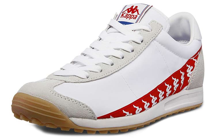 Kappa BANDA Мягкая, устойчивая к истиранию, нескользящая повседневная обувь с низким берцем, женская, белая, красная