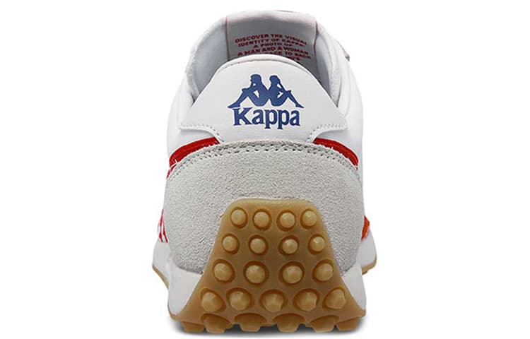 Kappa BANDA Мягкая, устойчивая к истиранию, нескользящая повседневная обувь с низким берцем, женская, белая, красная