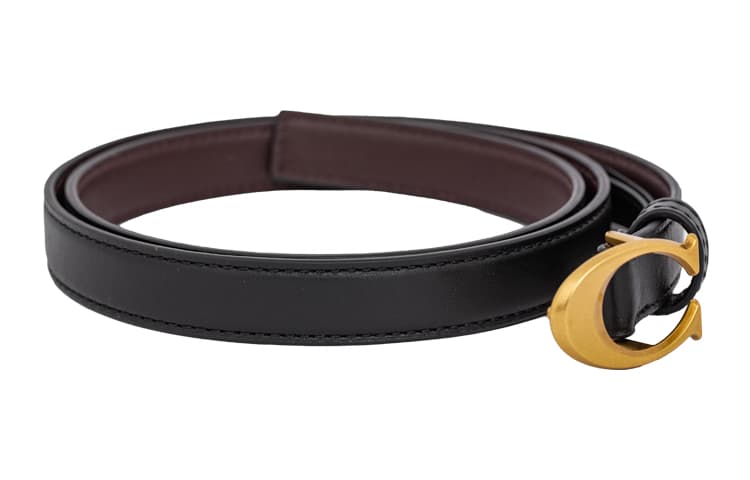 Женские ремни из коровьей кожи COACH, черные, ширина 1,8 см