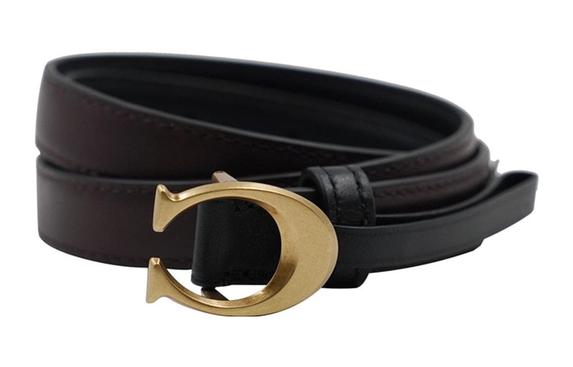 Женские ремни из коровьей кожи COACH, черные, ширина 1,8 см