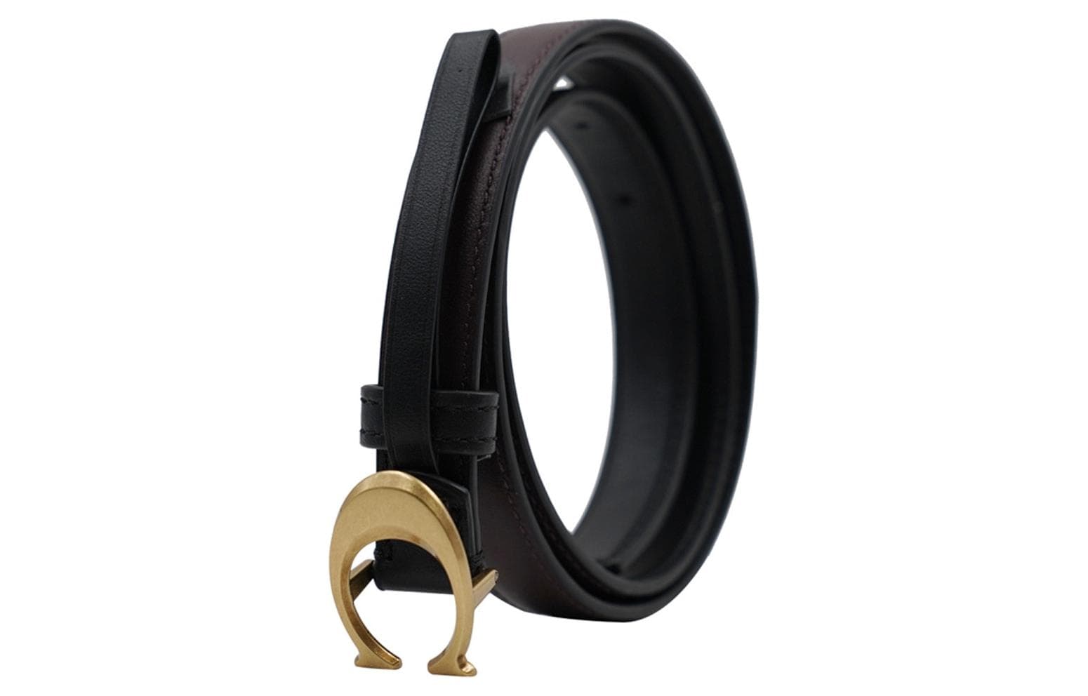 Женские ремни из коровьей кожи COACH, черные, ширина 1,8 см