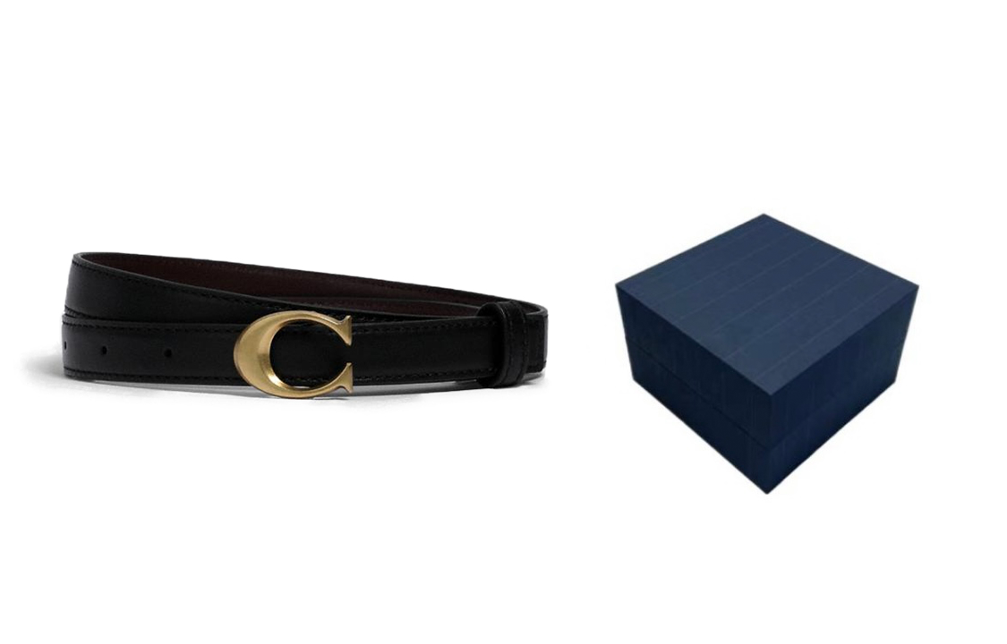 Женские ремни из коровьей кожи COACH, черные, ширина 1,8 см