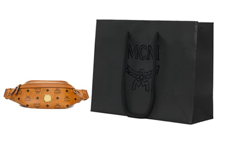 Поясная сумка MCM Slim Fursten, маленькая Visetos Cognac