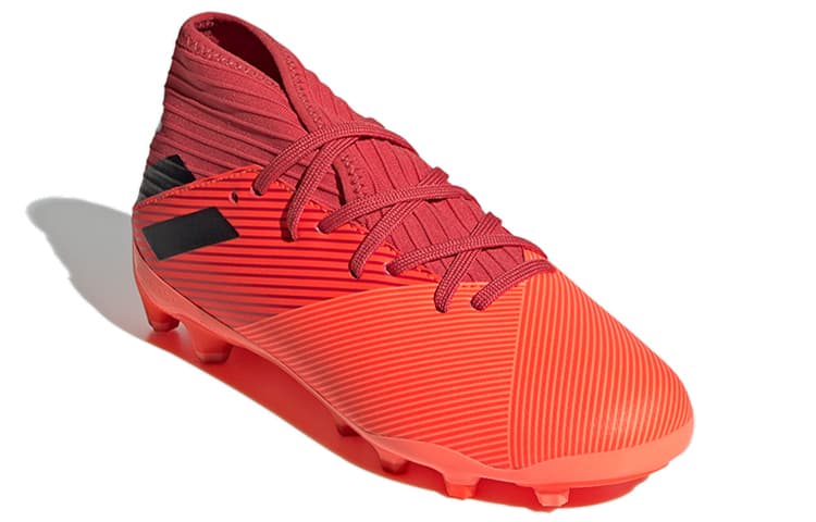 Adidas 19.3 Mg J Противоскользящие Устойчивые к истиранию Низкие Детские футбольные бутсы Оранжевый Детские