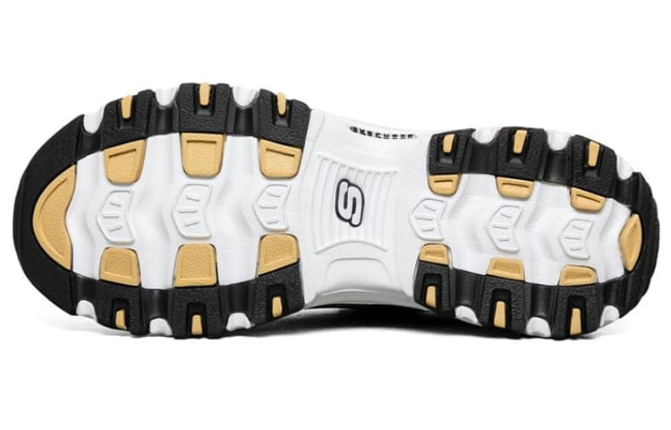 Женские кроссовки Skechers D Lites 1.0 черные/белые/золотистые