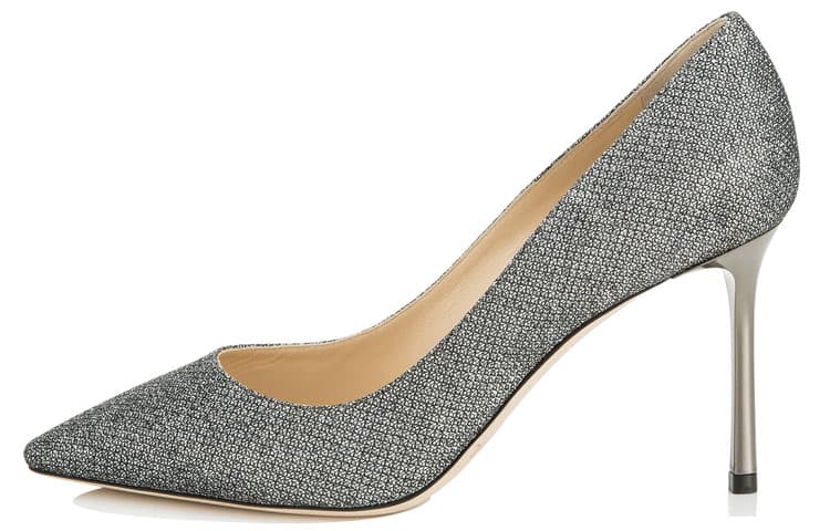 Jimmy Choo ROMY Slim Heel High Heels Women's Silver