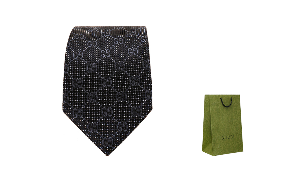 Мужские шелковые галстуки GUCCI Mulberry, черные