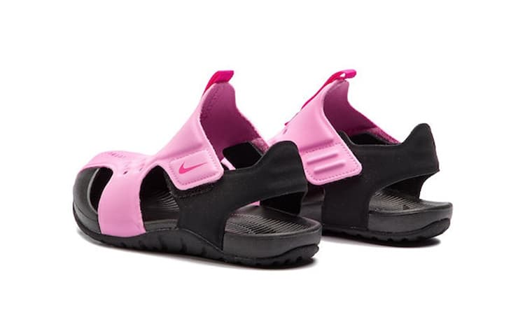 Сандалии Nike Sunray Protect 2 розового и черного цвета для детей от 3 до 7 лет