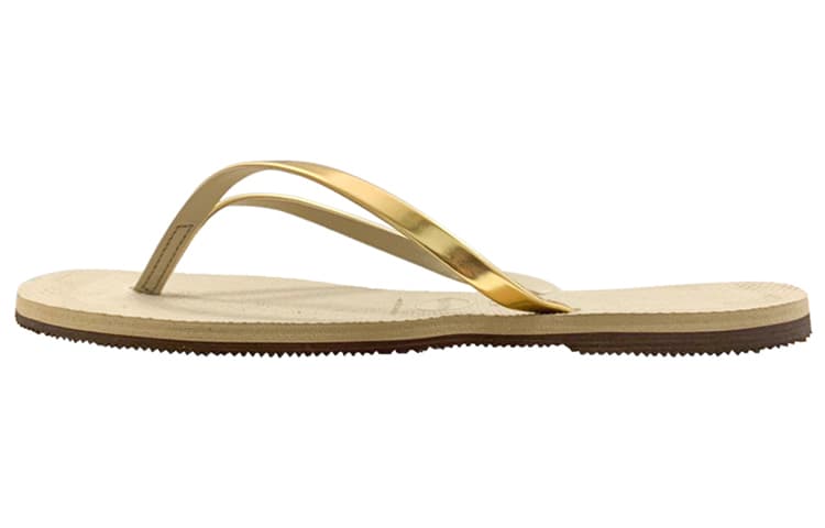 Havaianas Rubber Sole Metal Flip Flops Women's Light Brown