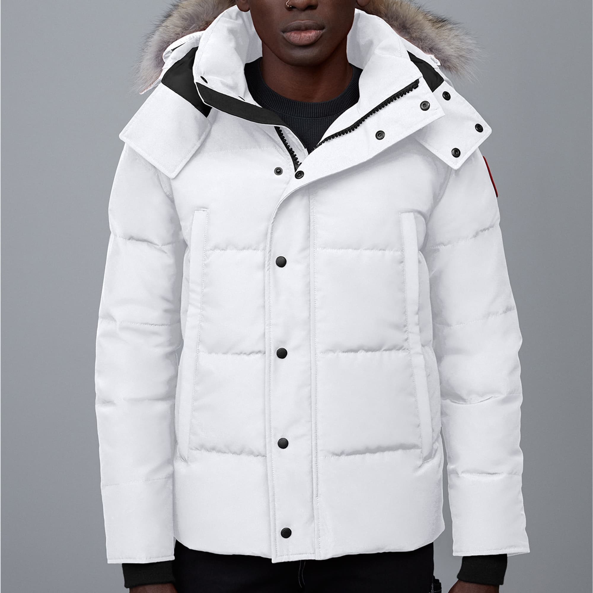 Пуховик Canada Goose Wyndham Series, парка, зимнее унисекс, белый рассвет