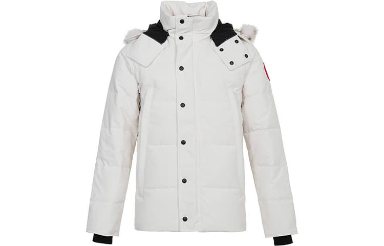 Canada Goose Wyndham Series Down Jacket Parka Coat, Winter Unisex Dawn White