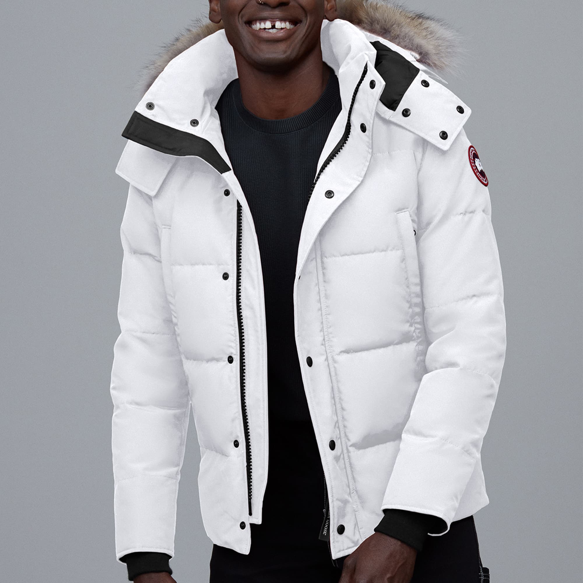 Пуховик Canada Goose Wyndham Series, парка, зимнее унисекс, белый рассвет
