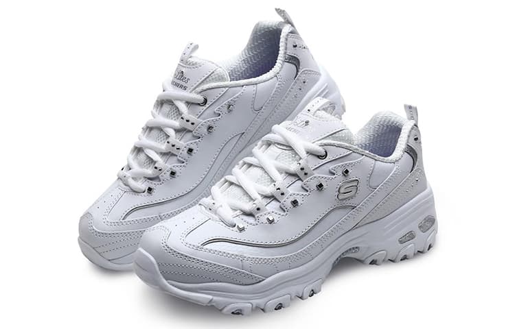 Женские кроссовки Skechers D Lites серебристо-белые