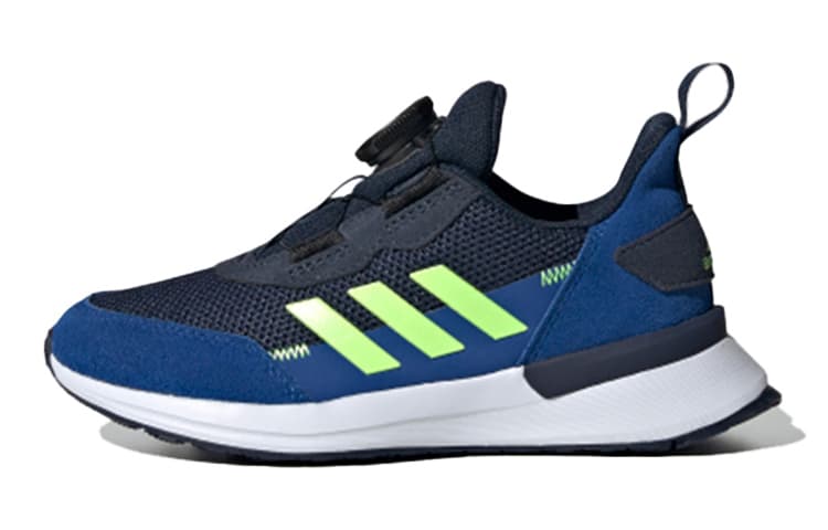 Adidas Rapidarun Boa K Slip Resistant, Abrasion Resistant, Breathable Mid top Kids' Running Shoes Blue Green Kids'