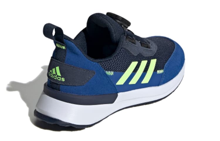 Adidas Rapidarun Boa K Противоскользящие, устойчивые к истиранию, дышащие Детские кроссовки со средним верхом Синий Зеленый Детский