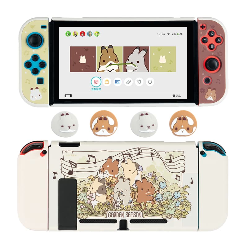 Desperately Switch Protector Timothy Team Collaboration Includes Protective Case+Joycon Joysticks Protective Caps 2 Pcs