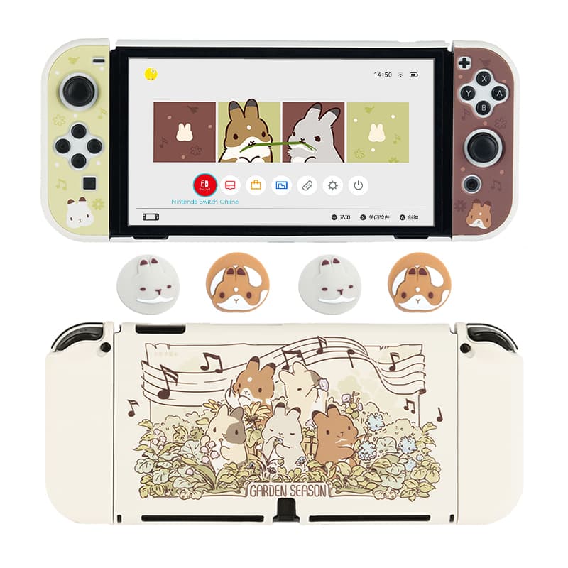 Desperately Switch Protector. Сотрудничество команды Тимоти. В комплект входит защитный чехол + защитные колпачки для джойстиков Joycon, 2 шт.