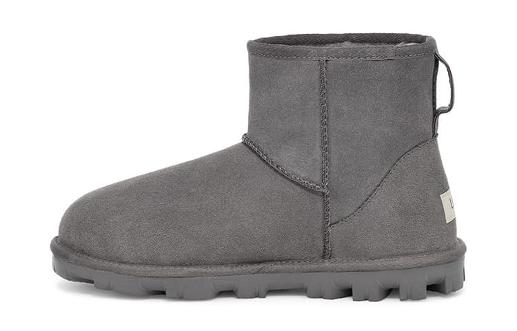 UGG Essential Mini Classic Fleece Lined Gray Women's